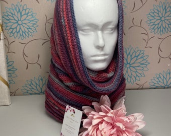 Crochet hooded snood