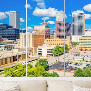 Tulsa Canvas Print // Tulsa Oklahoma USA downtown city skyline
