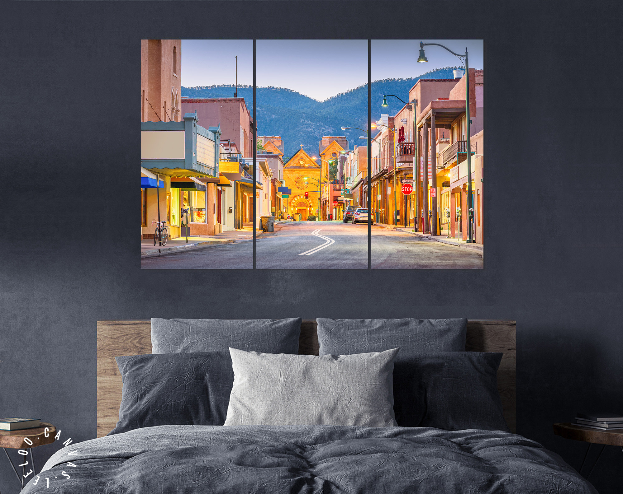 Santa Fe Canvas Print // Santa Fe New Mexico USA Street View Etsy India
