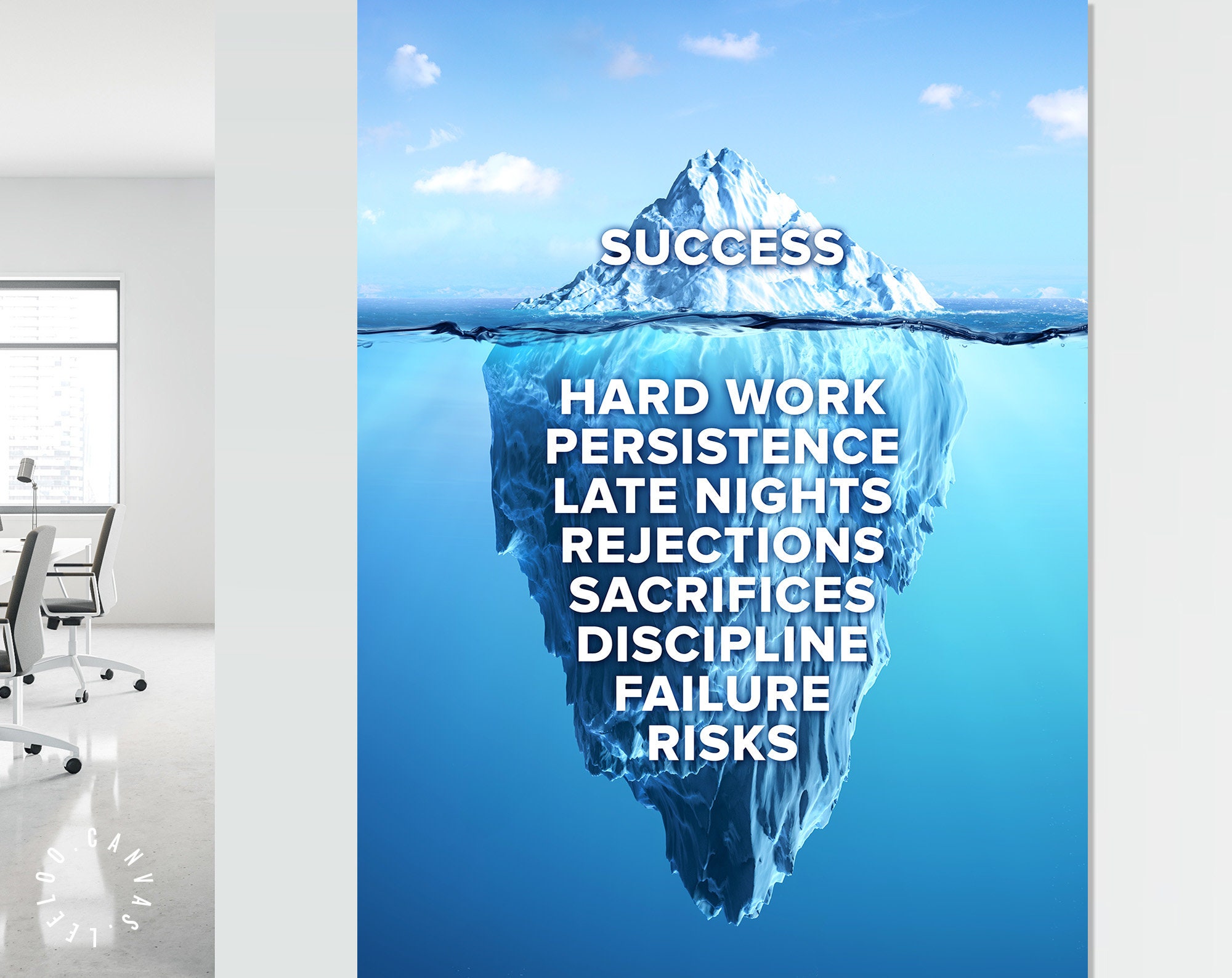 Success Is An Iceberg Canvas Print // The Iceberg Theory of Etsy