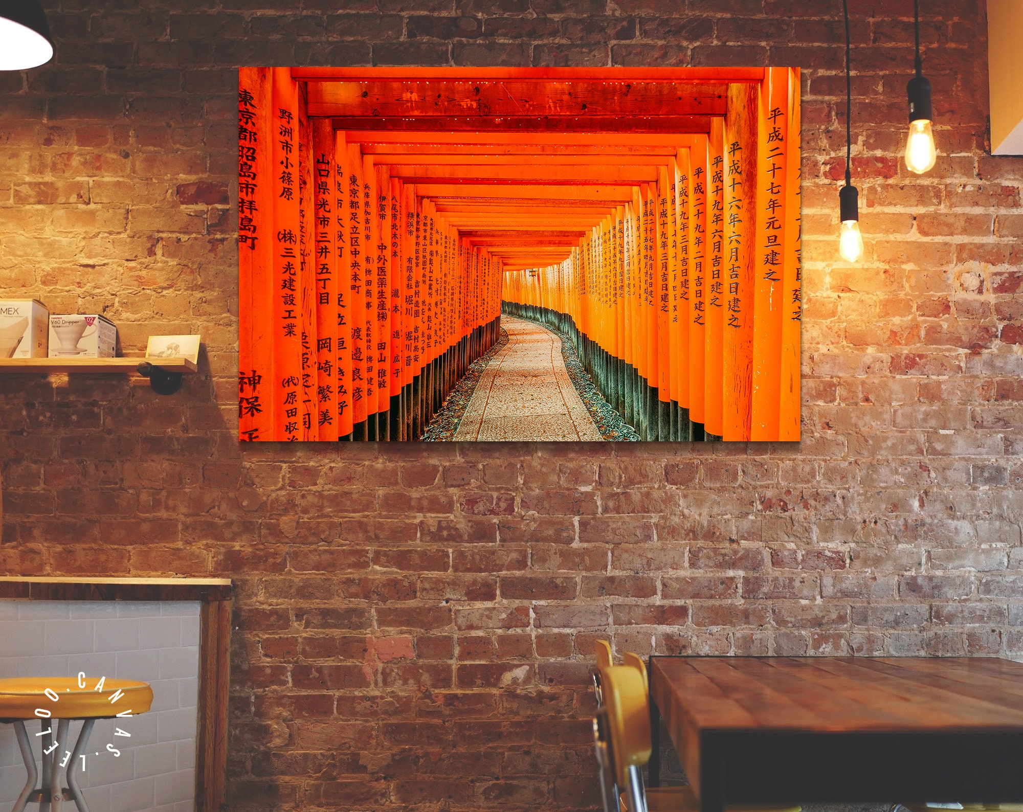 Red Torii Gate Canvas Print Red Torii Gate At Fushimi Inari Etsy