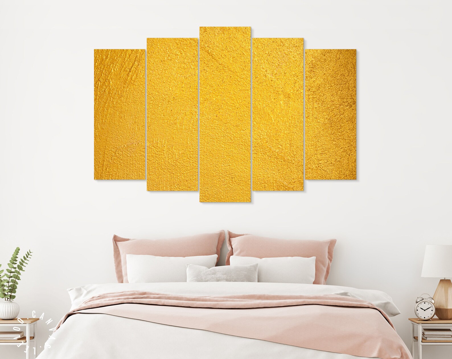 Golden Wall Canvas Print // Gold Texture Canvas Wall Art Etsy