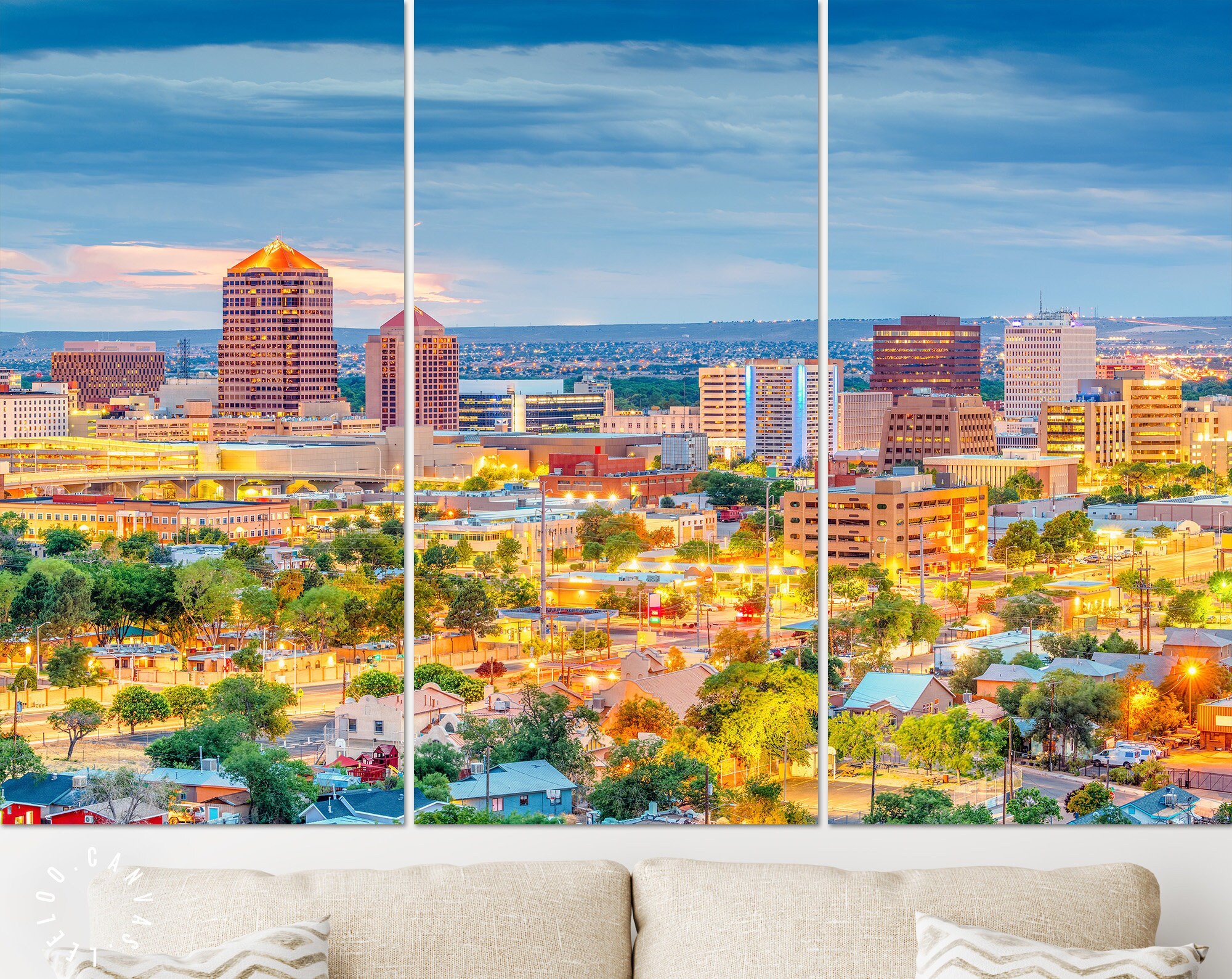 Albuquerque Canvas Print // Albuquerque New Mexico USA Etsy UK