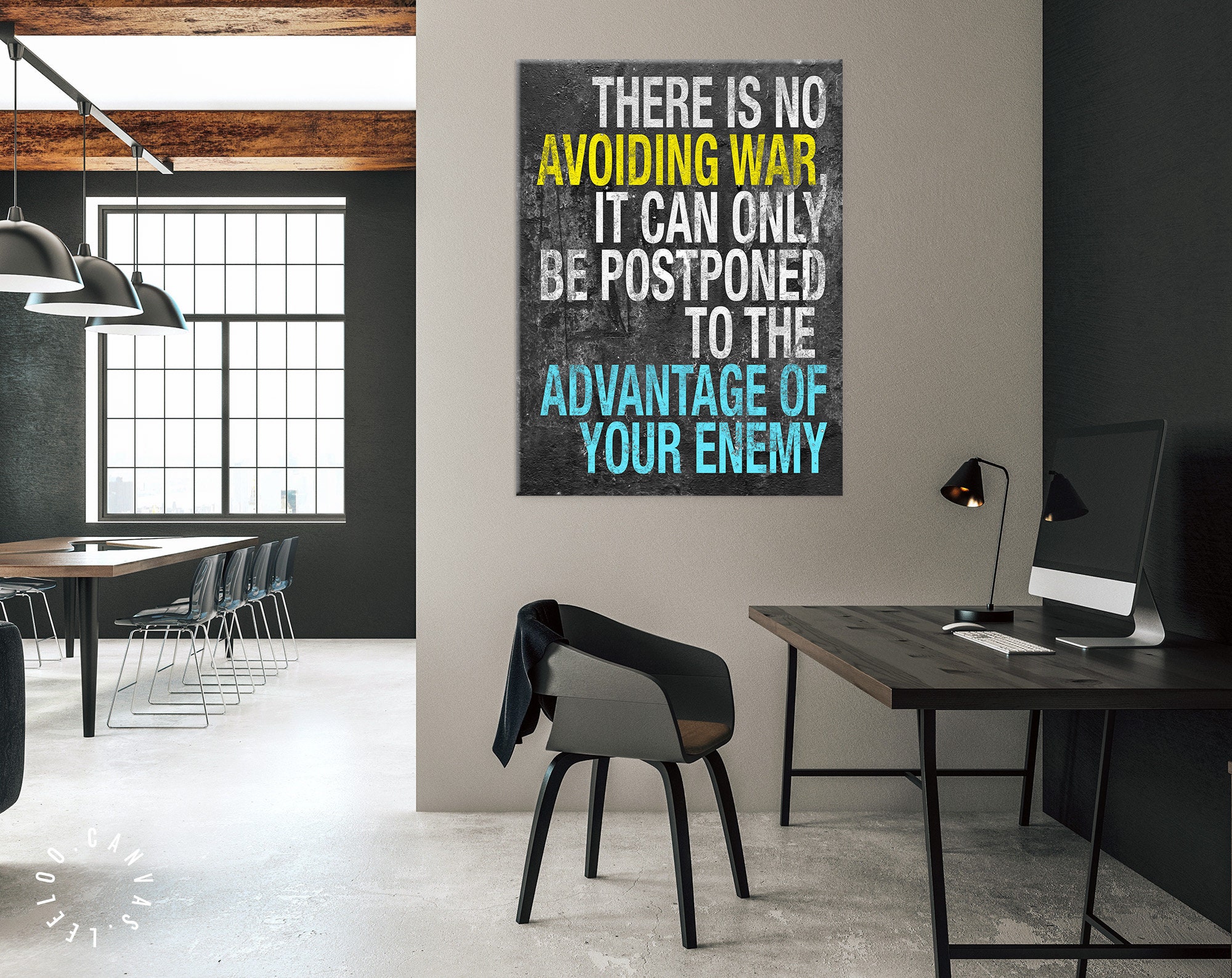 Machiavelli Quote Canvas Print // There is No Avoiding War, It Can