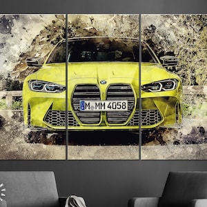 BMW M4 Leinwanddruck // BMW M4 Coupe G82 // Leinwandbild