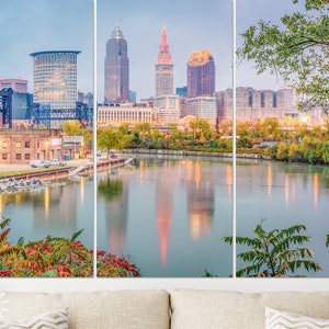 Cleveland Canvas Print // Cleveland Ohio USA Skyline