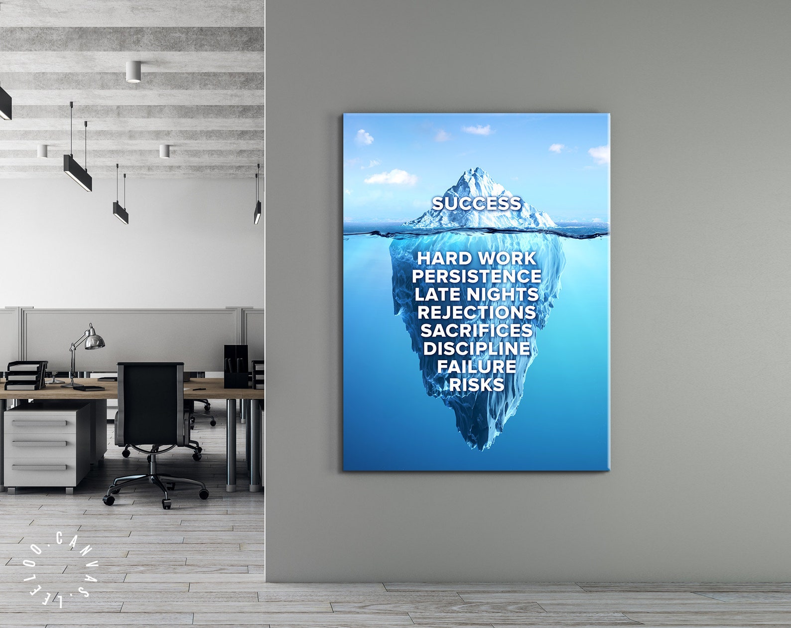 Success Is An Iceberg Canvas Print // The Iceberg Theory of Etsy