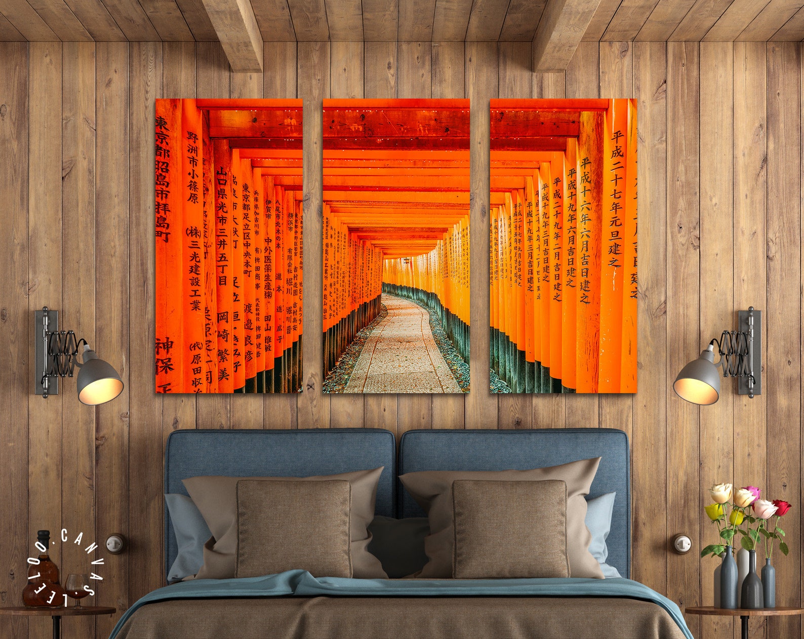 Red Torii Gate Canvas Print // Red Tori Gate at Fushimi Inari Etsy