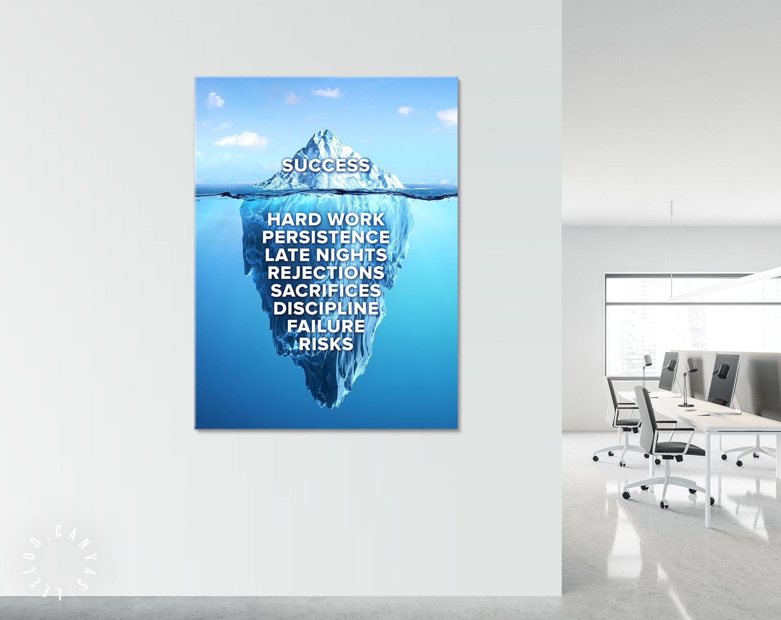 Success Is An Iceberg Canvas Print // The Iceberg Theory of Etsy