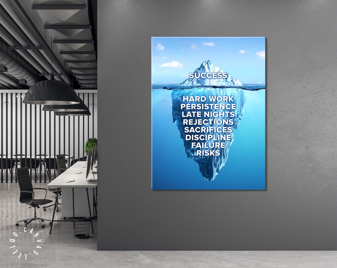 Success Is An Iceberg Canvas Print // The Iceberg Theory of Etsy