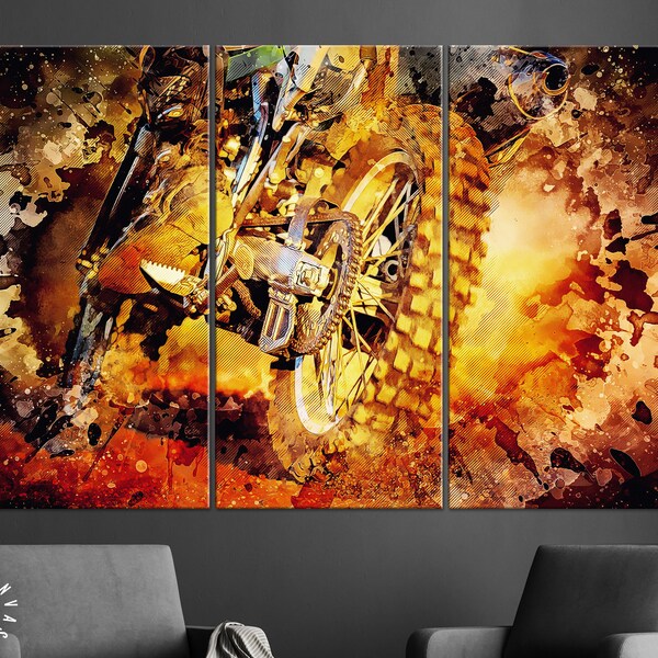 Motorcycle Wall Art - Etsy