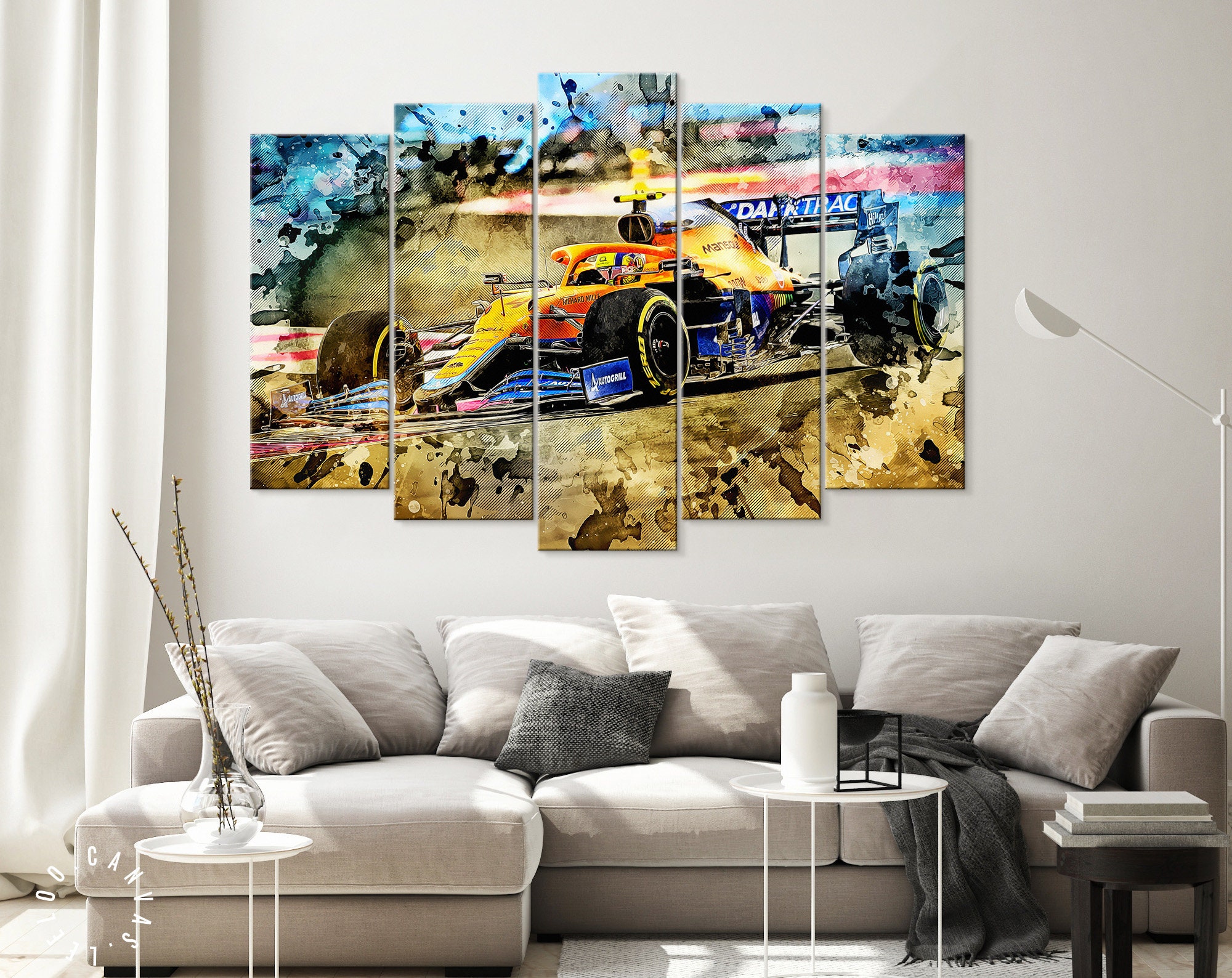 Lando Norris F1 2021 Canvas Print // Mclaren MCL35M Formula 1 | Etsy