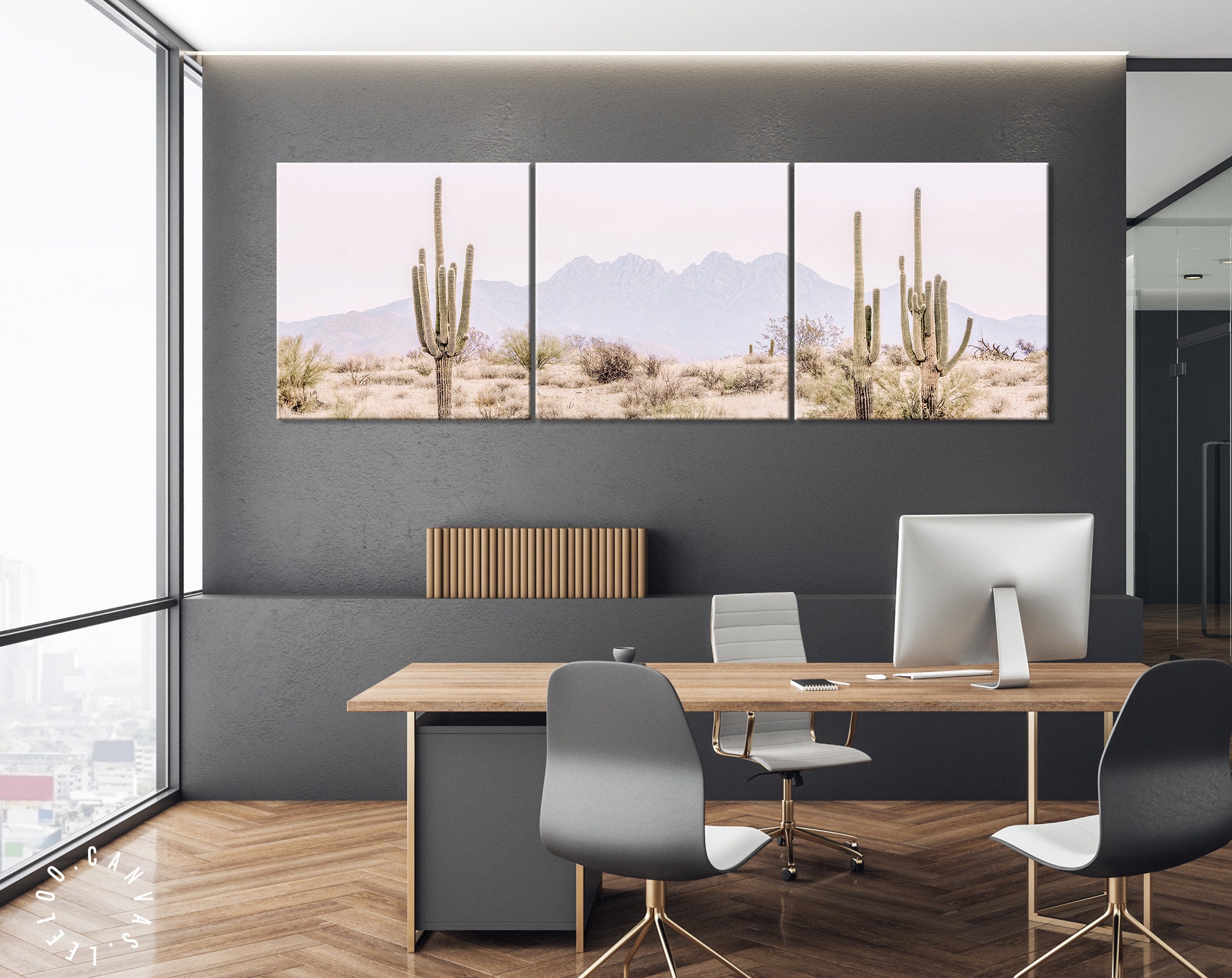 Arizona Desert Extra Large Canvas Print // the Four Peaks and Etsy