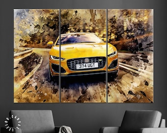 Jaguar F-Type R Canvas Print // Jaguar F-Type R Coupe 2020 // Canvas Wall Art