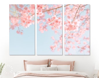 Cherry Blossom Canvas Print // Beautiful Sakura Flower Wall Art