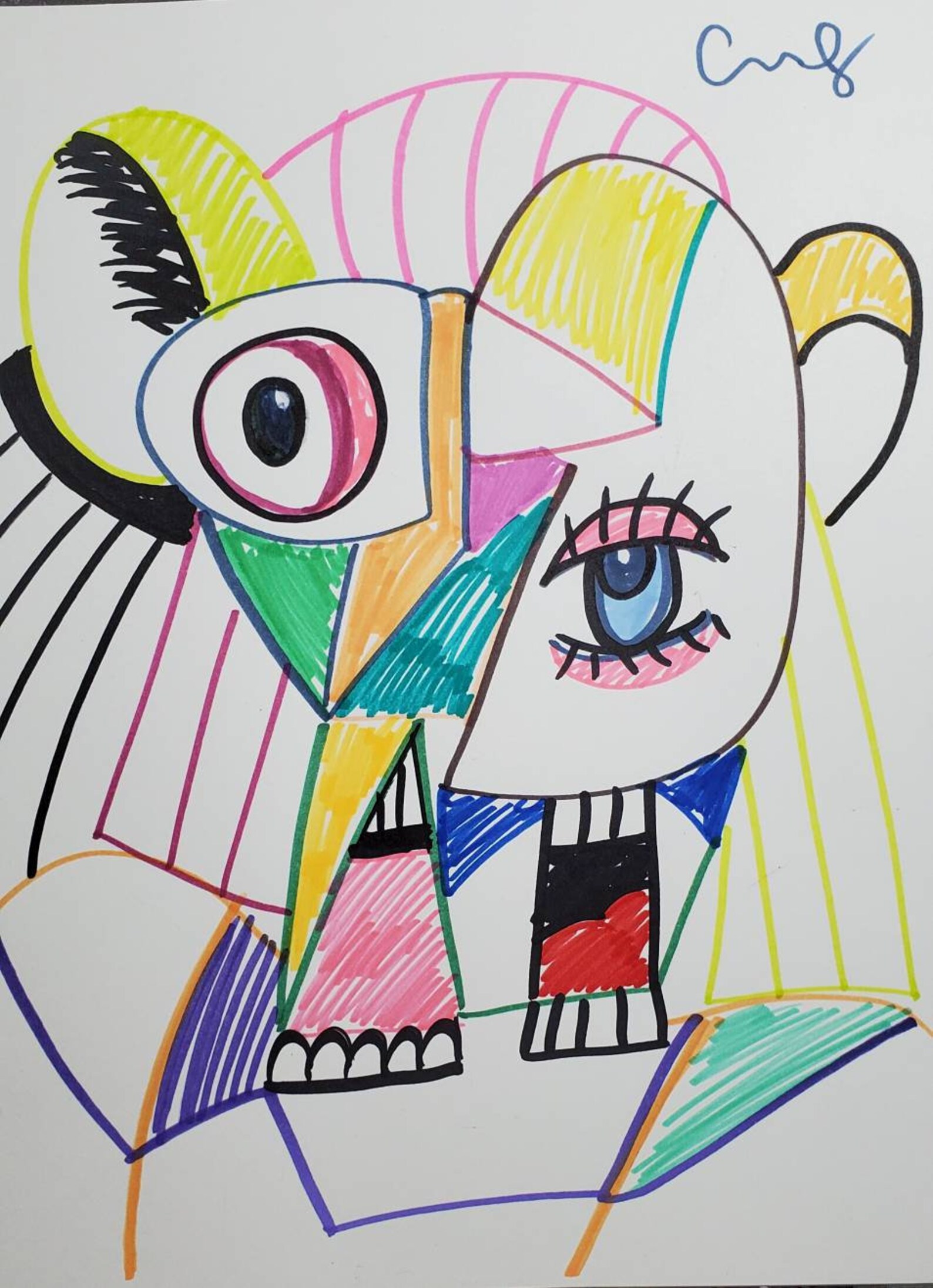 Condo Signed Original Artwork Signed drawing Etsy