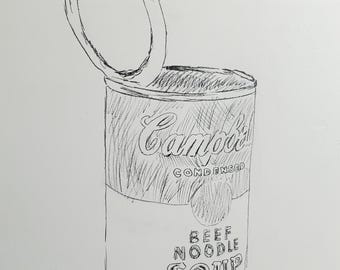 素晴らしいユニークなポップアートの絵画 – キャンベルのスープ缶