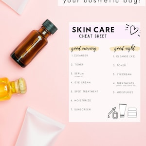 Skincare Routine Printable - Skincare Printable - Etsy