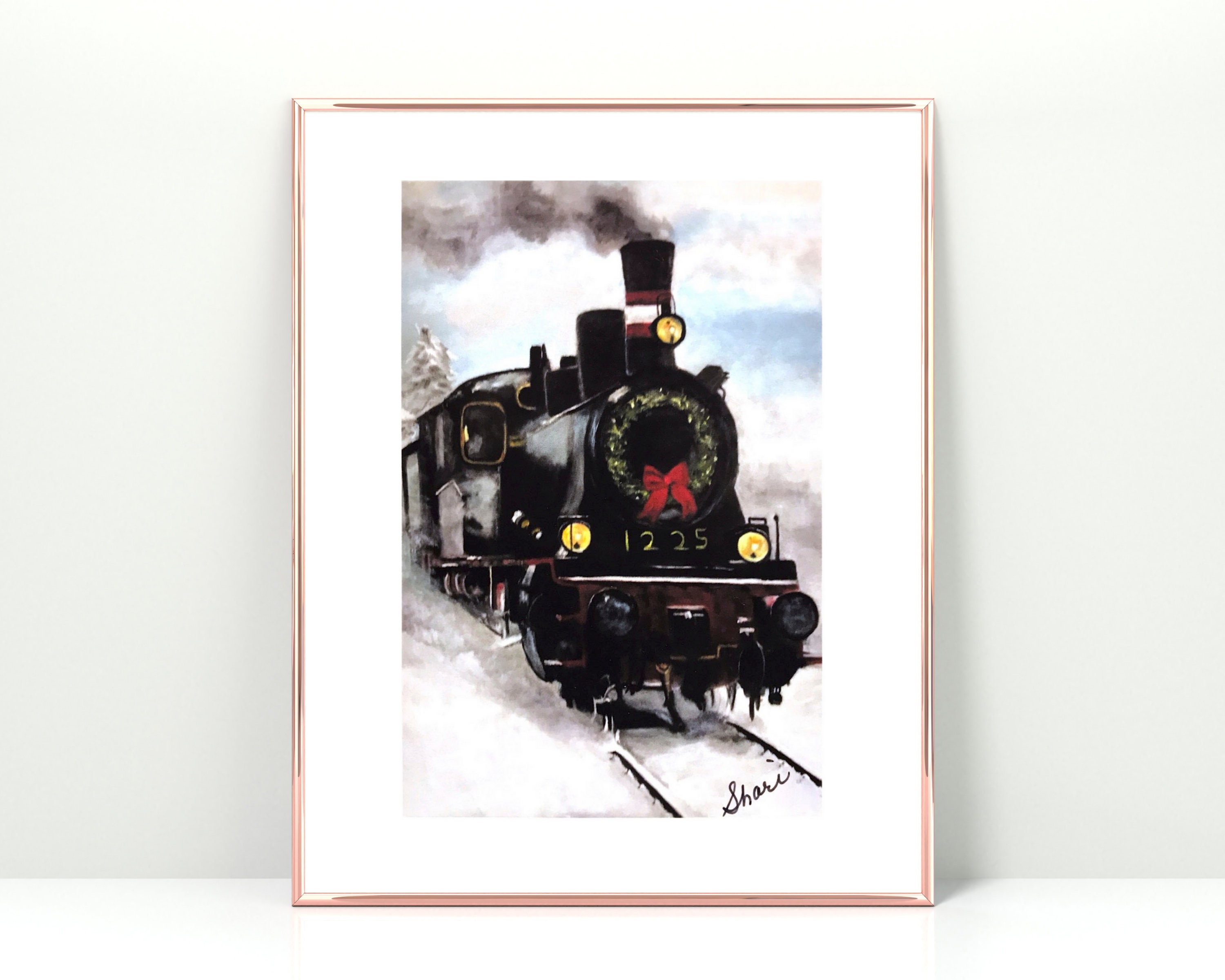 Polar Express, Hand Painted Printable, Polar Express Train Decor ...