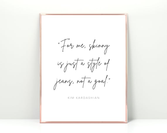 Jeans Not a Goal Print Kim | Etsy 