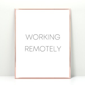 Working Remotely Office Sign - Etsy