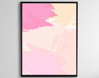 blush abstract, pink abstract wall art, minimalist poster, beige printable wall art, watercolor wall art, instant download, home prints, art