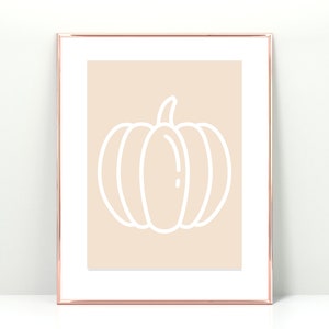 White Pumpkin Print, Fall Art Print, Digital Download Printable, White Pumpkin Printable, Thanksgiving Print, Autumn Decor, Home Decor Print