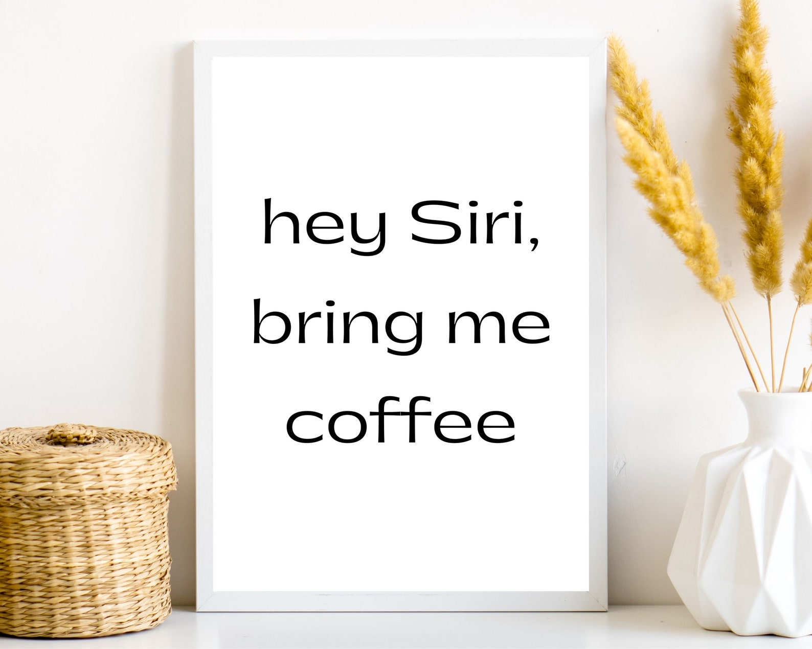 Hey Siri Bring Me Coffee Office Prints Office Decor Instant Etsy France