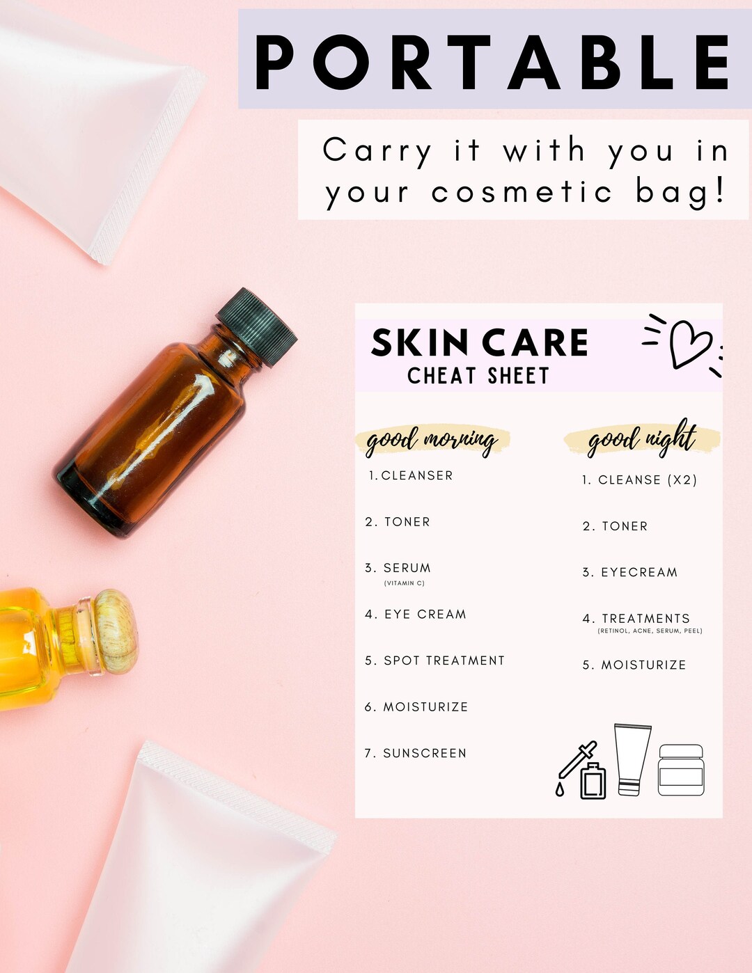 Skincare Routine Printable - Skincare Printable - Etsy