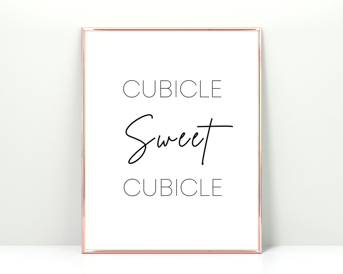 Cubicle Sweet Cubicle Printable, Gift for Intern, Cubicle Decor ...