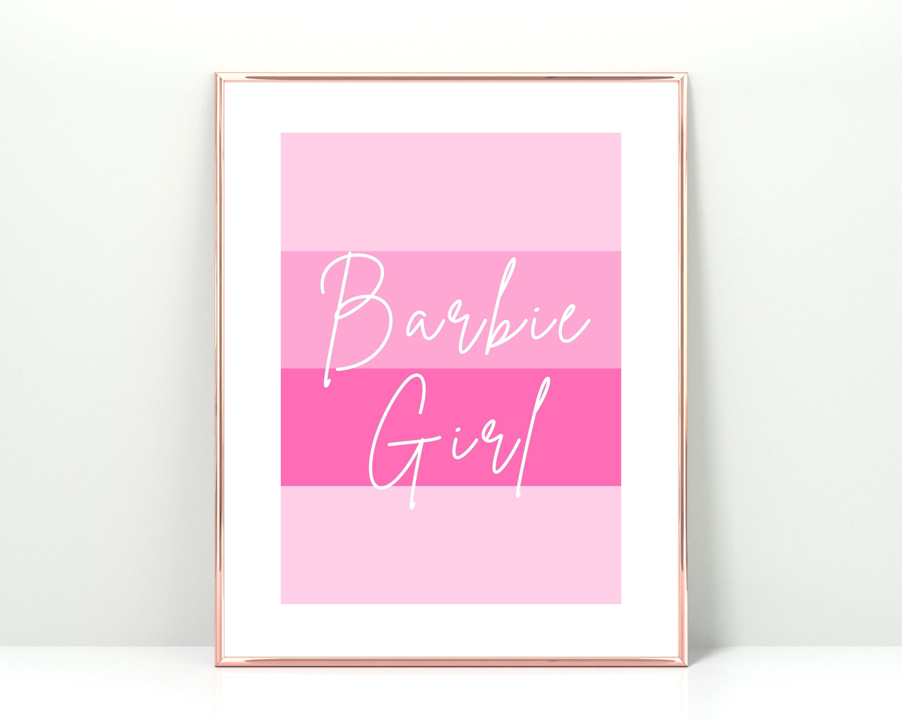 Barbie girl printable barbie sign barbie wall art pink wall - Etsy España