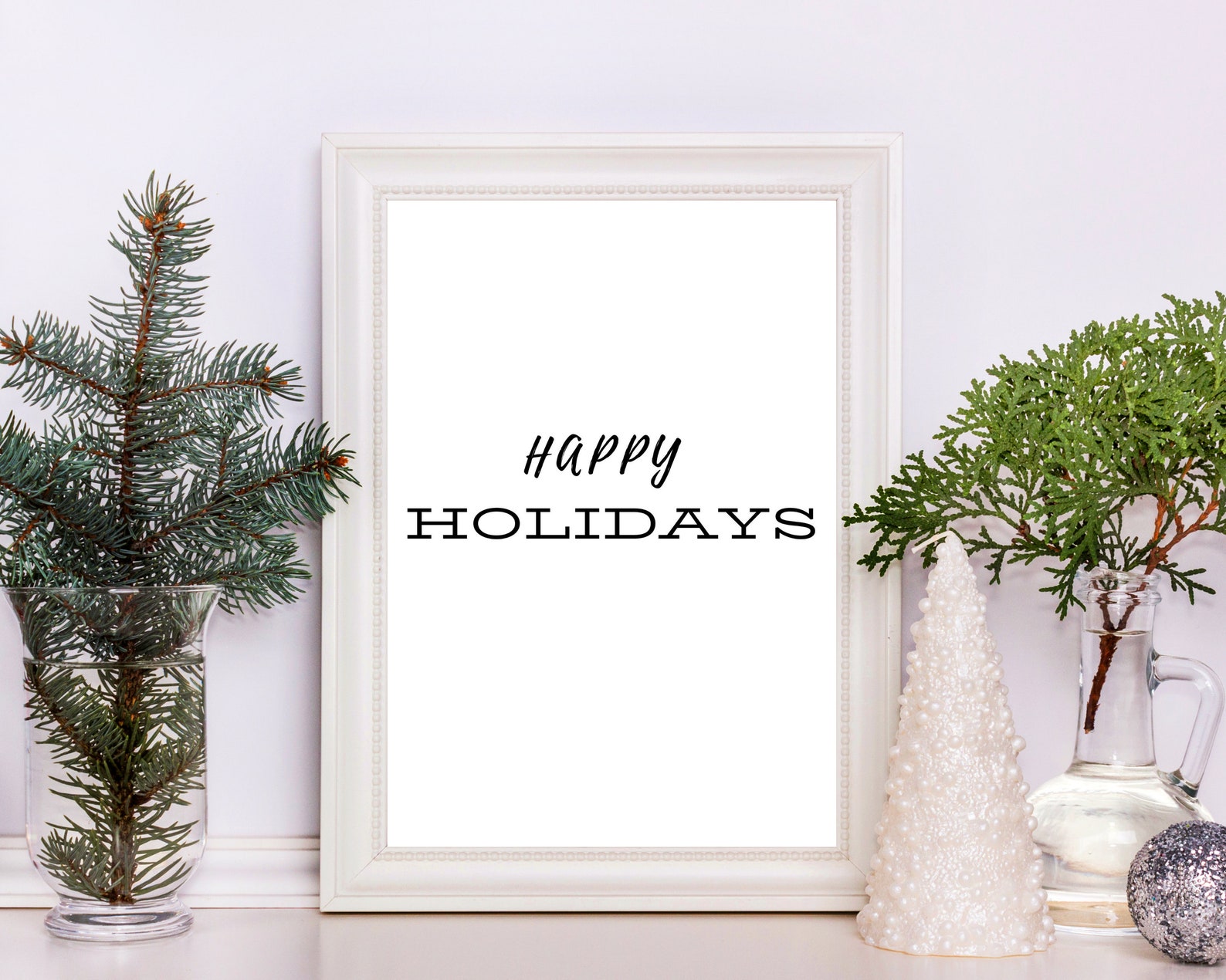 Happy Holidays Printable, Happy Holidays Wall Print, Happy Holidays ...