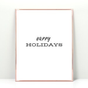 Happy Holidays Printable, Happy Holidays Wall Print, Happy Holidays ...