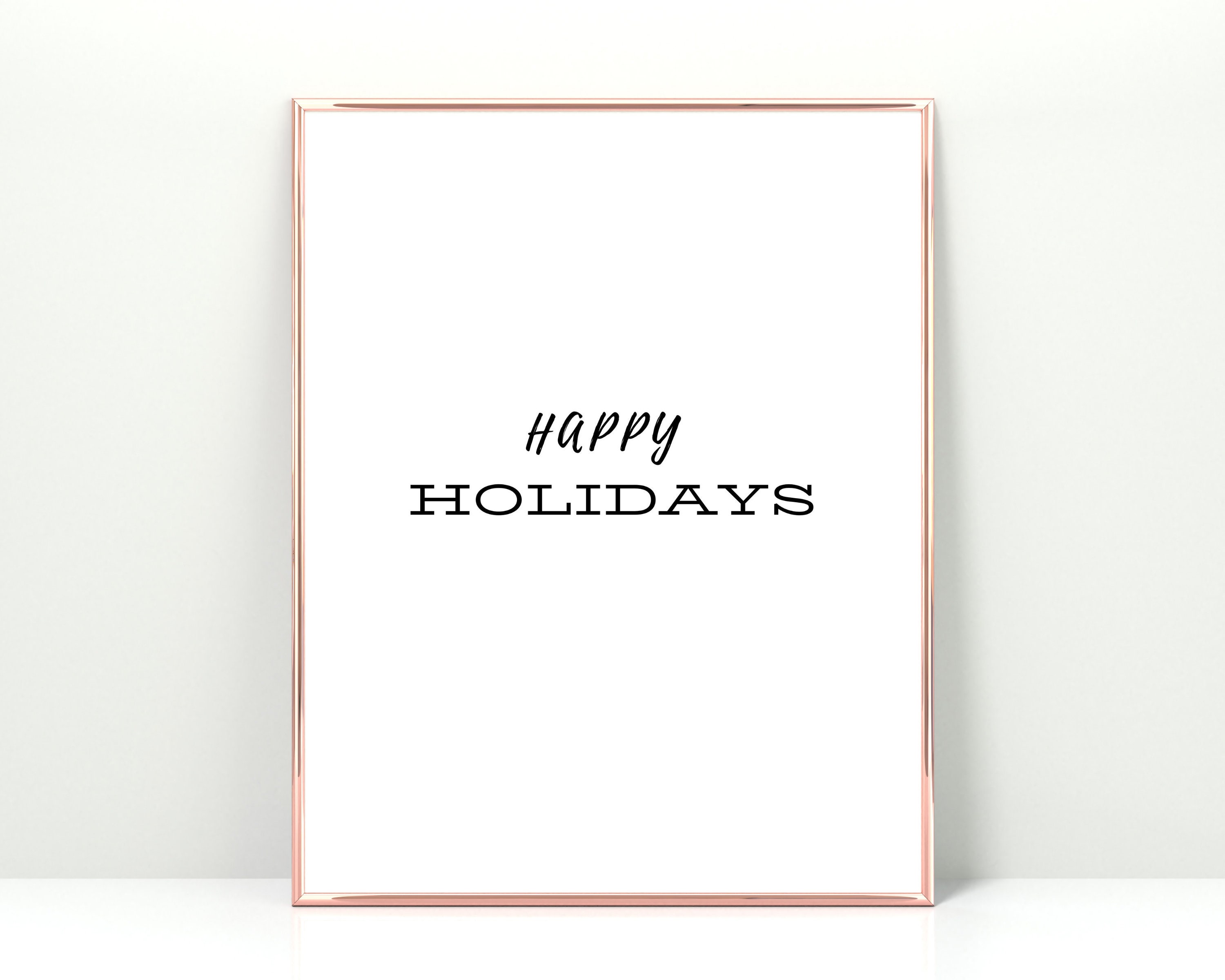 Happy Holidays Printable, Happy Holidays Wall Print, Happy Holidays ...