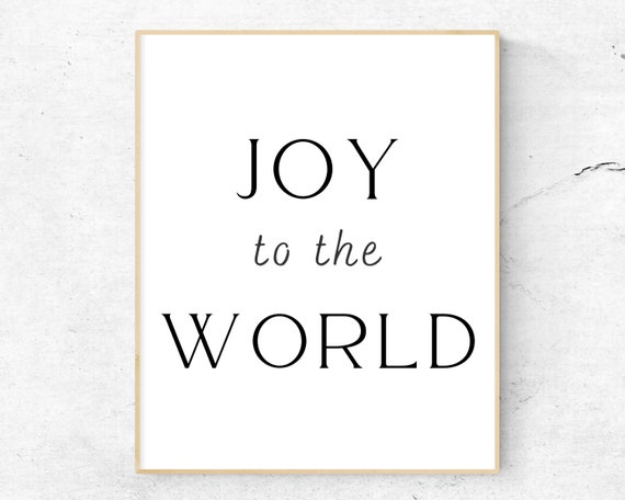 Joy to the World Printable Christmas Song Print Christmas - Etsy