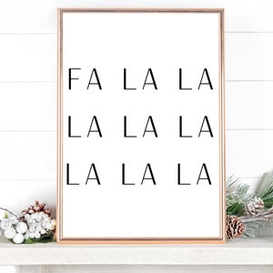 Fa La La La La Printable, Christmas Song Printable, Christmas Song Wall ...