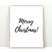 Merry Christmas Printable Christmas Decorations Christmas - Etsy