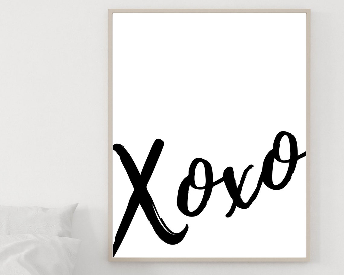 XOXO Print Chic Printable Wall Art Minimalist Wall Art Etsy