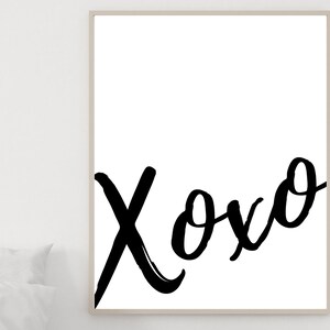 XOXO Druck | Chic druckbare Wandkunst | minimalistische Wandkunst | xoxo Wandkunst | Schlafzimmer Dekor Druck | Mädchen Drucke | Mode-Wand-Drucke | Xo