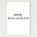 Happy Holidays Printable, Happy Holidays Wall Print, Happy Holidays ...