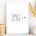 SMILE Printable Smile Poster Smile Wall Art Happy - Etsy