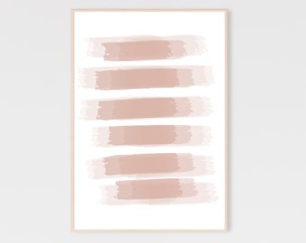Abstract Brush Stroke Art Printable | Neutral Abstract Art | Modern Wall Art Printable | Large Wall Art, Living Room Poster | Neutral Decor