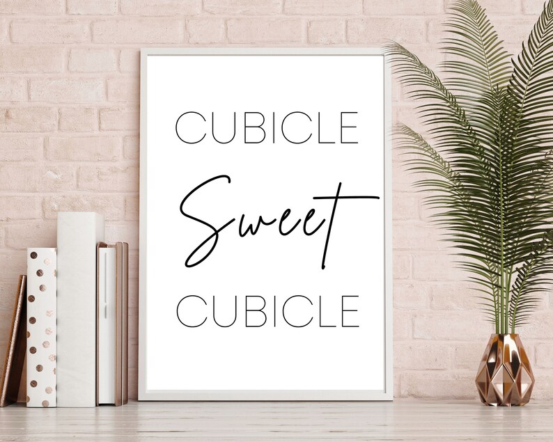 Cubicle Sweet Cubicle Printable, Gift for Intern, Cubicle Decor ...
