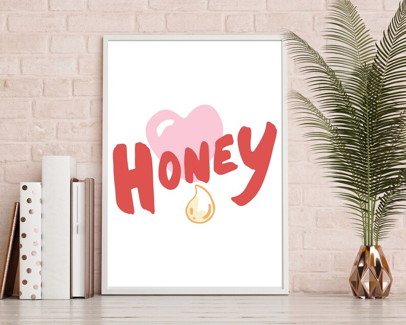 Honey Printable Honey Wall Art Cartoon Pop Printable Girly | Etsy