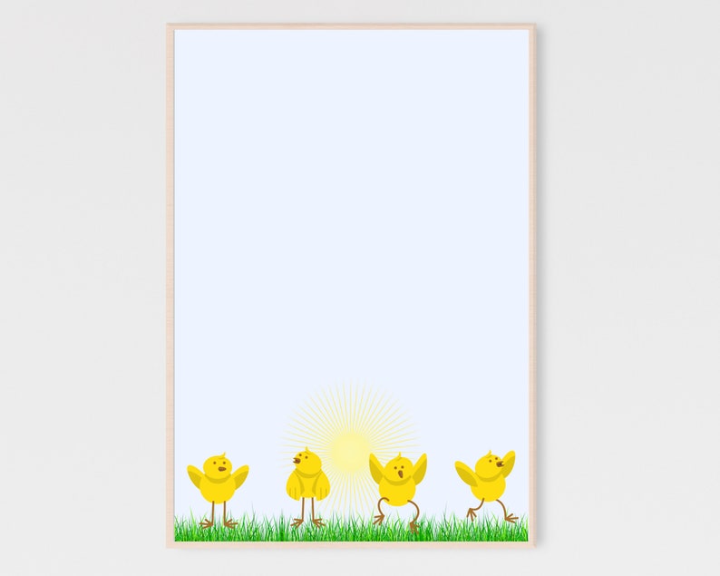 Spring Ducks for Kids Bedroom, Baby Chick Cartoon for Kids, Happy Ducks ...