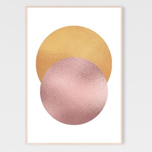 Rose Gold Modern Bohemian Prints | Boho Prints | Glam Wall Prints | Abstract Wall Prints | Living Room Decor | Home Decor | Digital Download