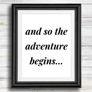 The Adventure Begins | Nursery Prints, Nursery Decor, Nursery Printable Wall Art, Baby Room Decor, Nursery Wall Art, New Baby Decor, Quote