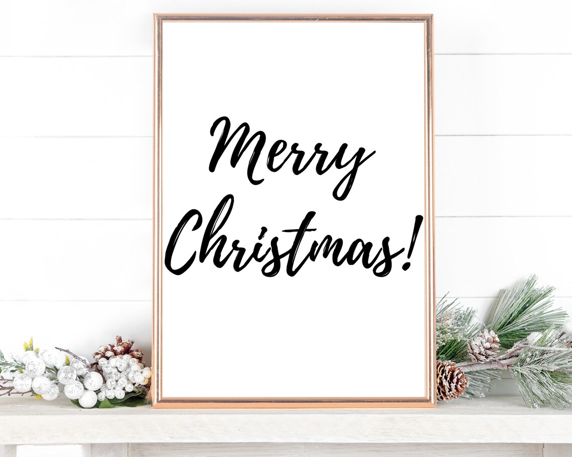 Merry Christmas Printable | Christmas Decorations, Christmas Decor ...