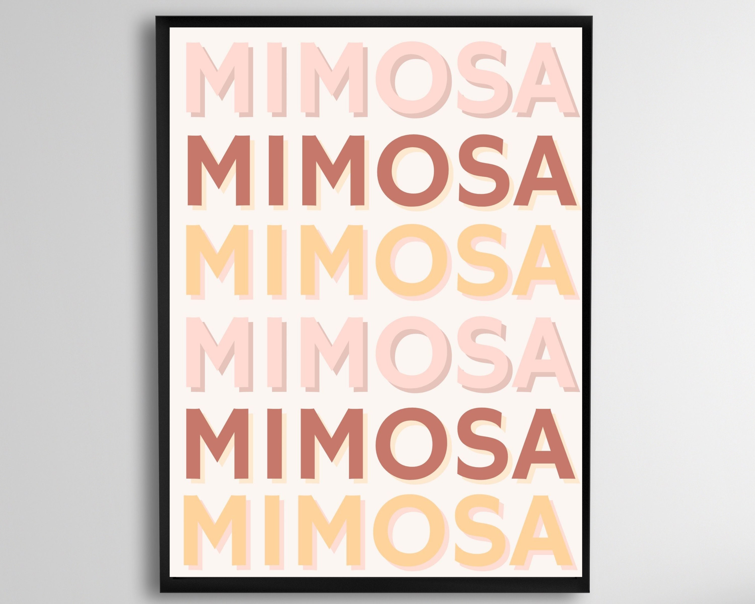 MIMOSAページ♡ Champagne Cart, Mimosa Bar Sign, Champagne Poster, Alcohol Sign