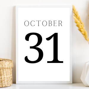 October 31 Printable, Cute Halloween Decor, October 31st Sign ...